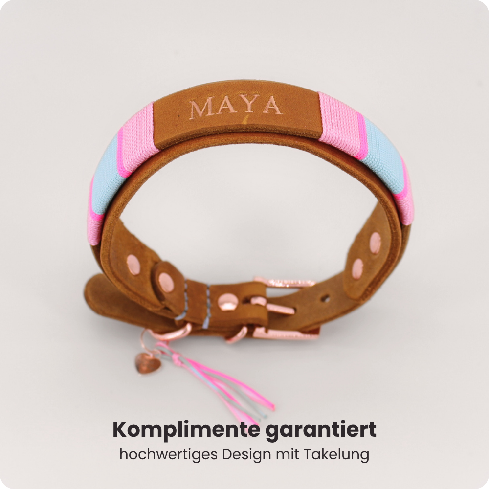 Fettleder Halsband Milou