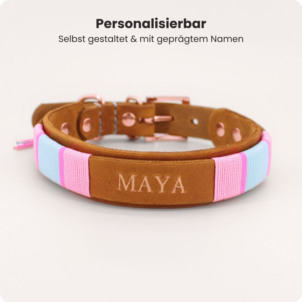 Fettleder Halsband Milou